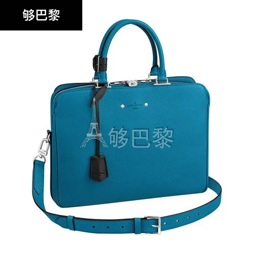 商品Louis Vuitton|包邮包税【预售7天发货】 LV路易威登 男士 公文包 Armand 中号公文包  M52822/NAVY LVU7735SBLU,价格¥32462,第2张图片详细描述