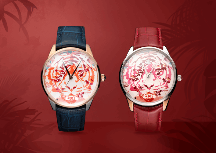 商品[国内直发] SHANGHAI WATCH|大艺术家系列 虎入奇境 40毫米自动上链机械腕表,价格¥6461,第10张图片详细描述