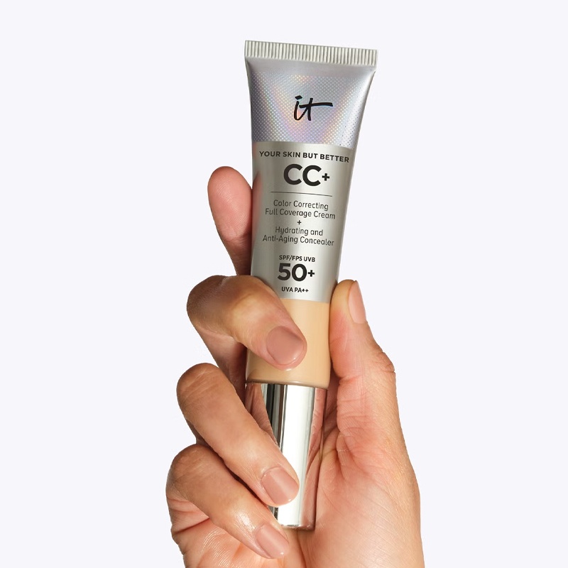 商品IT Cosmetics|T COSMETICS依科美 经典遮瑕款小银管CC霜粉底液32ml SPF50  保湿遮瑕适合混合肤质,价格¥326,第2张图片详细描述