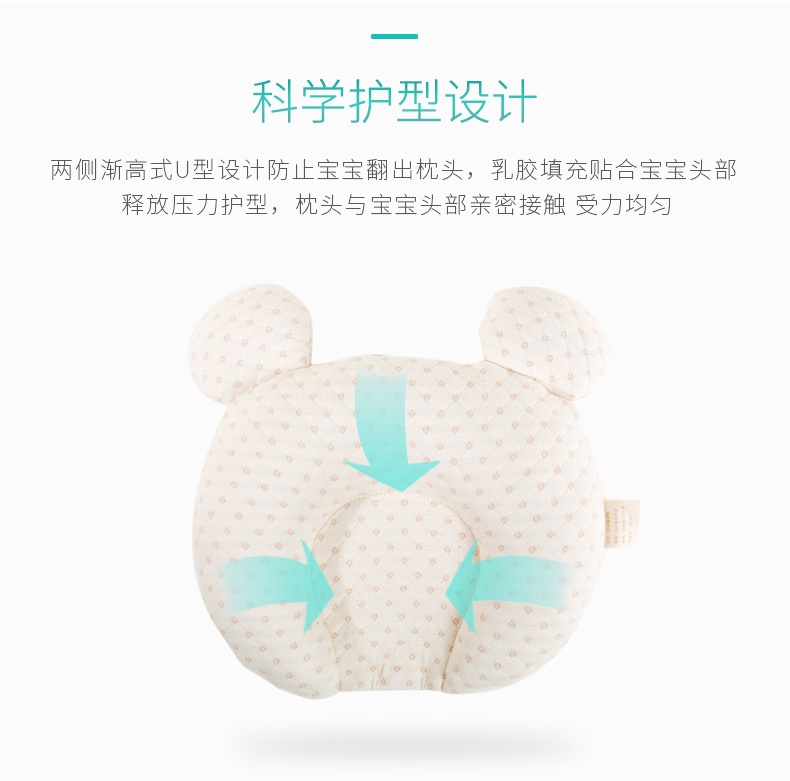 商品[国内直发] INBER|婴蓓INBER 婴幼儿乳胶定型枕,价格¥33,第3张图片详细描述