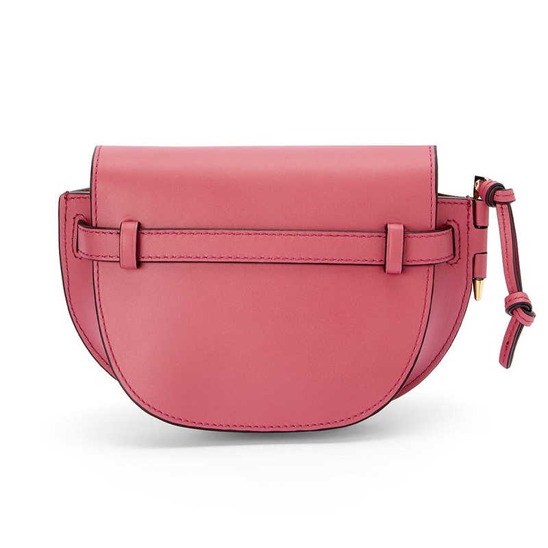 商品Loewe|LOEWE/罗意威 22新款Gate Dual系列 女士迷你款梅花色小牛皮提花织物肩带翻盖开合单肩斜挎包A650N46X13-2823,价格¥12743,第5张图片详细描述