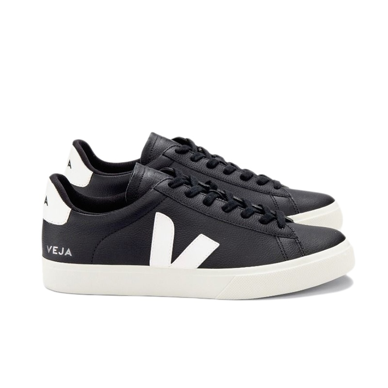 商品Veja|VEJA CAMPO系列 女士黑白皮革拼色低帮系带休闲鞋,价格¥1779,第2张图片详细描述
