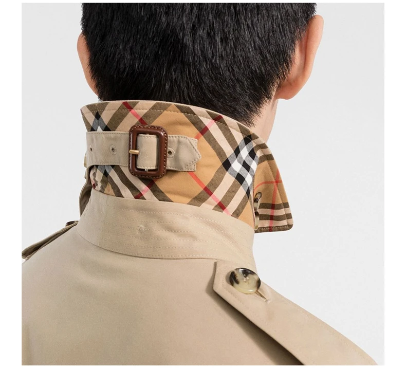 商品[国内直发] Burberry|BURBERRY 卡其色男士风衣 8045864,价格¥14097,第8张图片详细描述