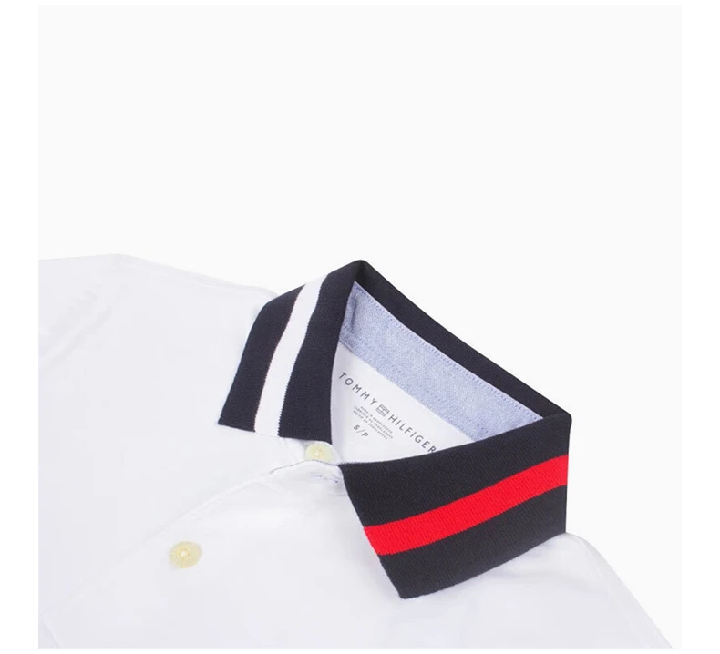 商品[国内直发] Tommy Hilfiger|TOMMY HILFIGER 白色男士POLO衫 78J8778-101,价格¥374,第6张图片详细描述