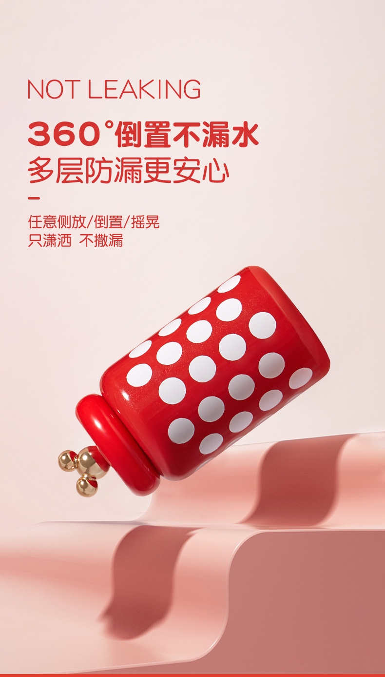 商品GERM|日本GERM格沵 米奇系列成人糖罐杯 保温杯 420ML（红/粉/黑色）,价格¥416,第3张图片详细描述