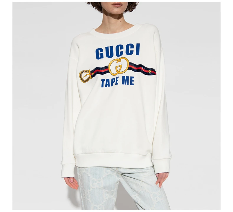 商品[国内直发] Gucci|GUCCI 白色女士卫衣/帽衫 721361-XJFIZ-9088,价格¥12776,第6张图片详细描述