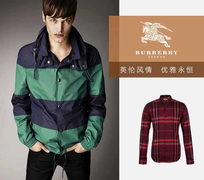 商品[国内直发] Burberry|BURBERRY 红色男士衬衫 3929743,价格¥1913,第9张图片详细描述