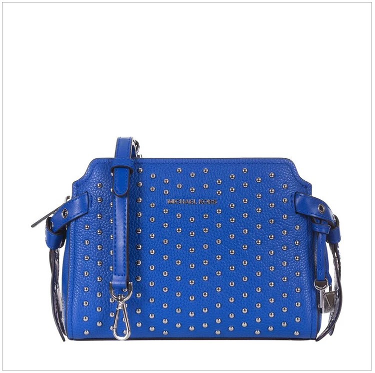 商品[国内直发] Michael Kors|Michael Kors 迈克高仕 女士皮革绒蓝色斜挎包 30H7SZKM2I-ELCTRIC-BLUE,价格¥927,第3张图片详细描述