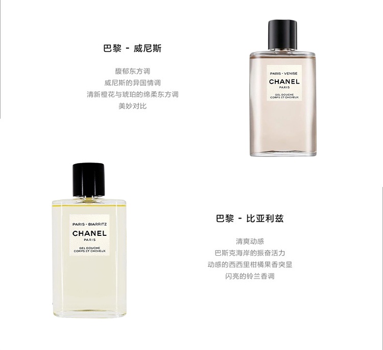 商品Chanel|Chanel香奈儿「香奈儿之水」全系列双效沐浴露200ml 清新淡香,价格¥497,第3张图片详细描述