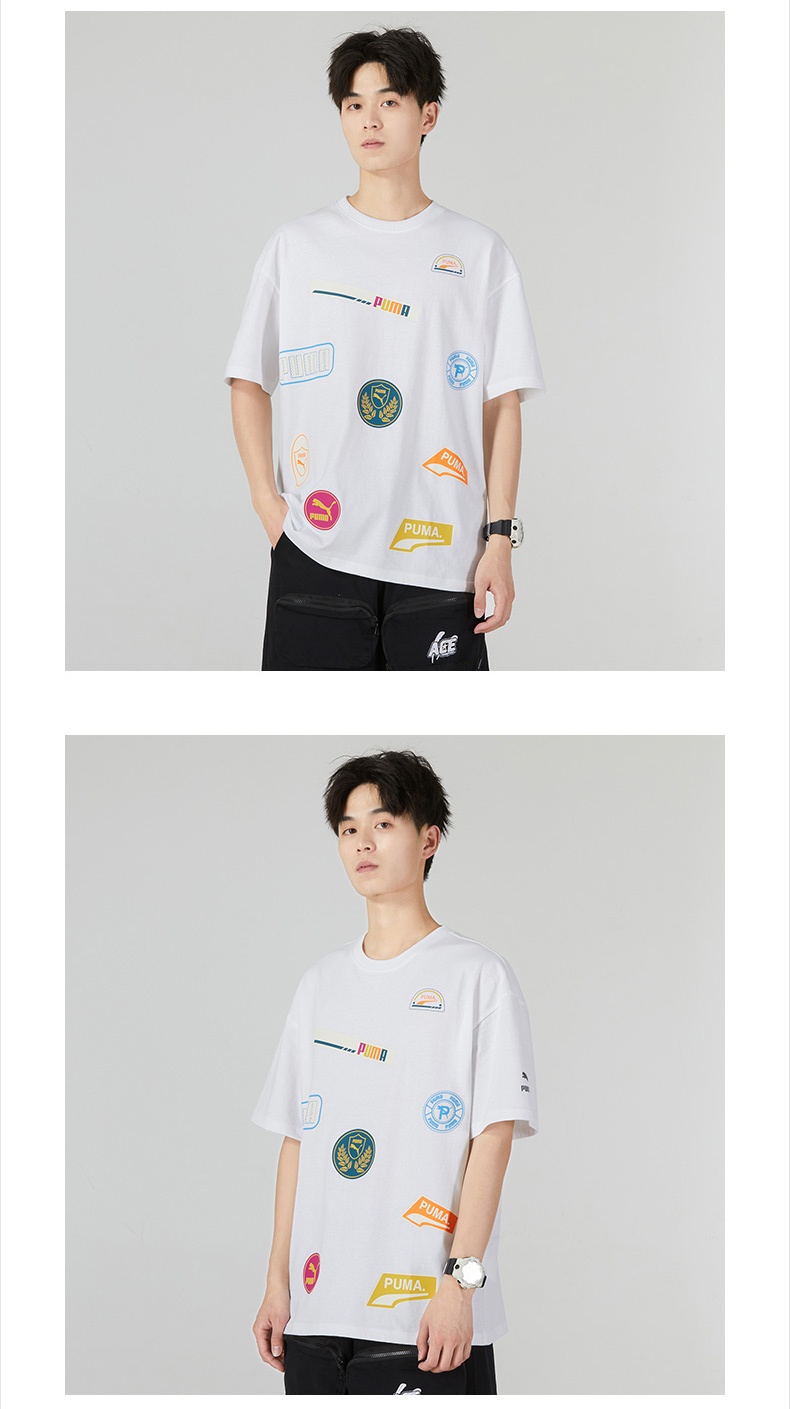 商品[国内直发] Puma|PRINT MIX BADGE TEE男女运动休闲短袖T恤,价格¥196,第3张图片详细描述