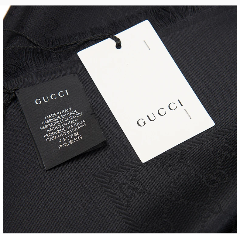 商品[国内直发] Gucci|GUCCI 黑色女士围巾 406236-3G632-1000,价格¥5001,第5张图片详细描述