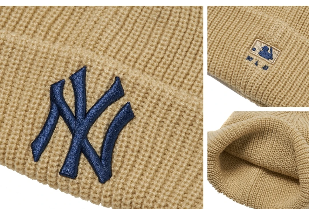 商品MLB|【享贝家】（国内现货-LY）MLB 字母logo针织刺绣毛线帽 男女同款 棕色 3ABNM0716-50BGS-FREE,价格¥171,第3张图片详细描述