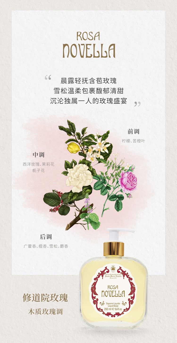 商品Santa Maria Novella|圣玛利亚 1221佛罗伦萨系列香氛洗手液250ml,价格¥444,第12张图片详细描述