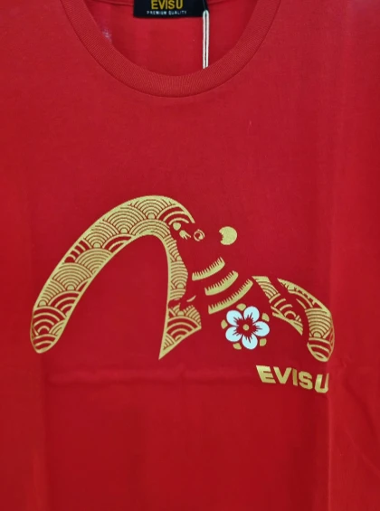商品Evisu|【享贝家】（国内现货-QD）EVISU 福神 米奇图案logo短袖T恤 男女同款 ES1UTS702,价格¥148,第13张图片详细描述