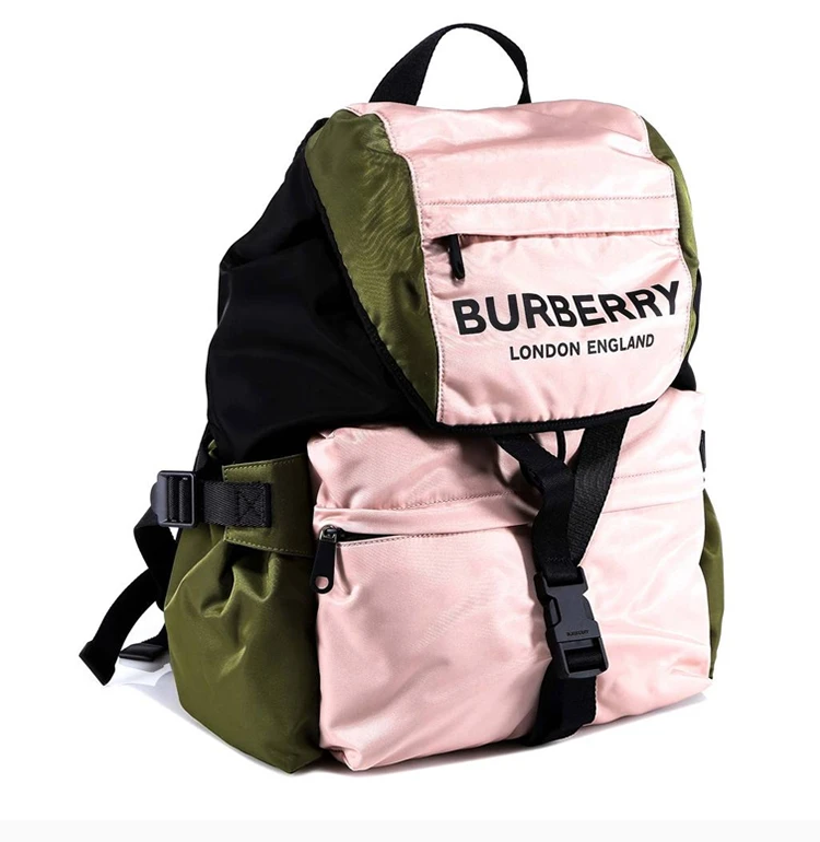 商品Burberry|Burberry 博柏利 女士Ylogo印花三色尼龙背包 8010502,价格¥5017,第5张图片详细描述