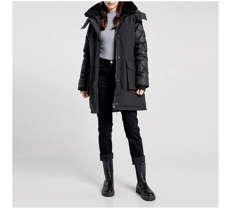 商品[国内直发] Canada Goose|CANADA GOOSE 黑色女士羽绒服 3205LB-61,价格¥3249,第7张图片详细描述