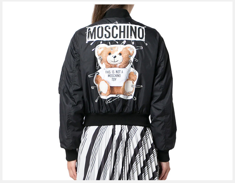 商品[国内直发] Moschino|Moschino 莫斯奇诺 女士黑色夹克上衣 EV0525-5515-1555,价格¥6350,第6张图片详细描述