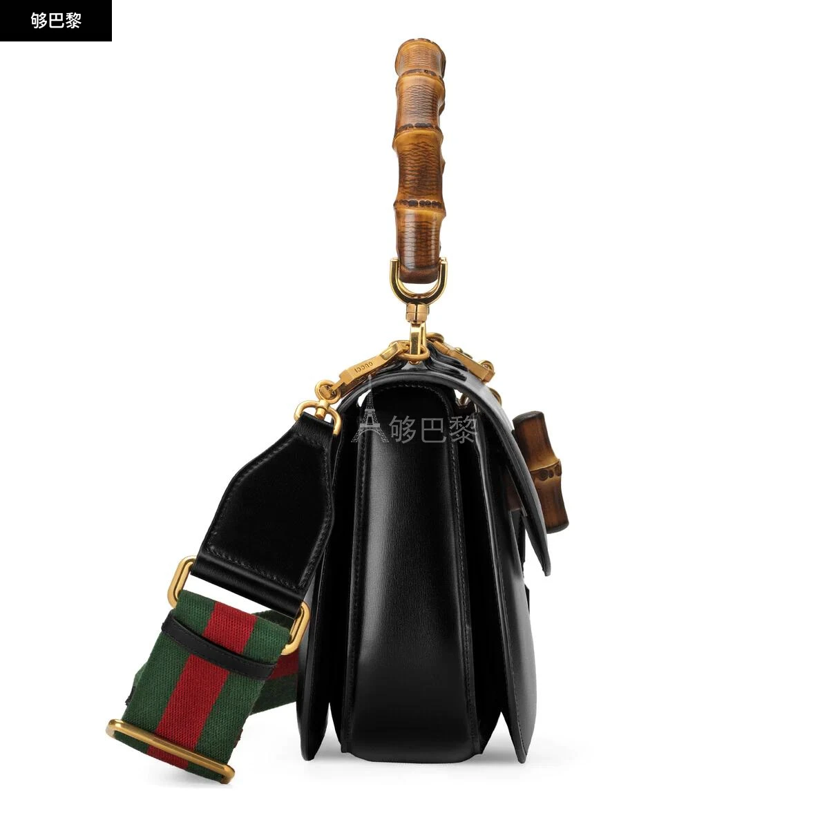 商品Gucci|【预售】 古驰 24秋冬 女士 手提包 Gucci Bamboo 1947系列竹节中号手提包 672206 10ODT 1060,价格¥40669,第3张图片详细描述