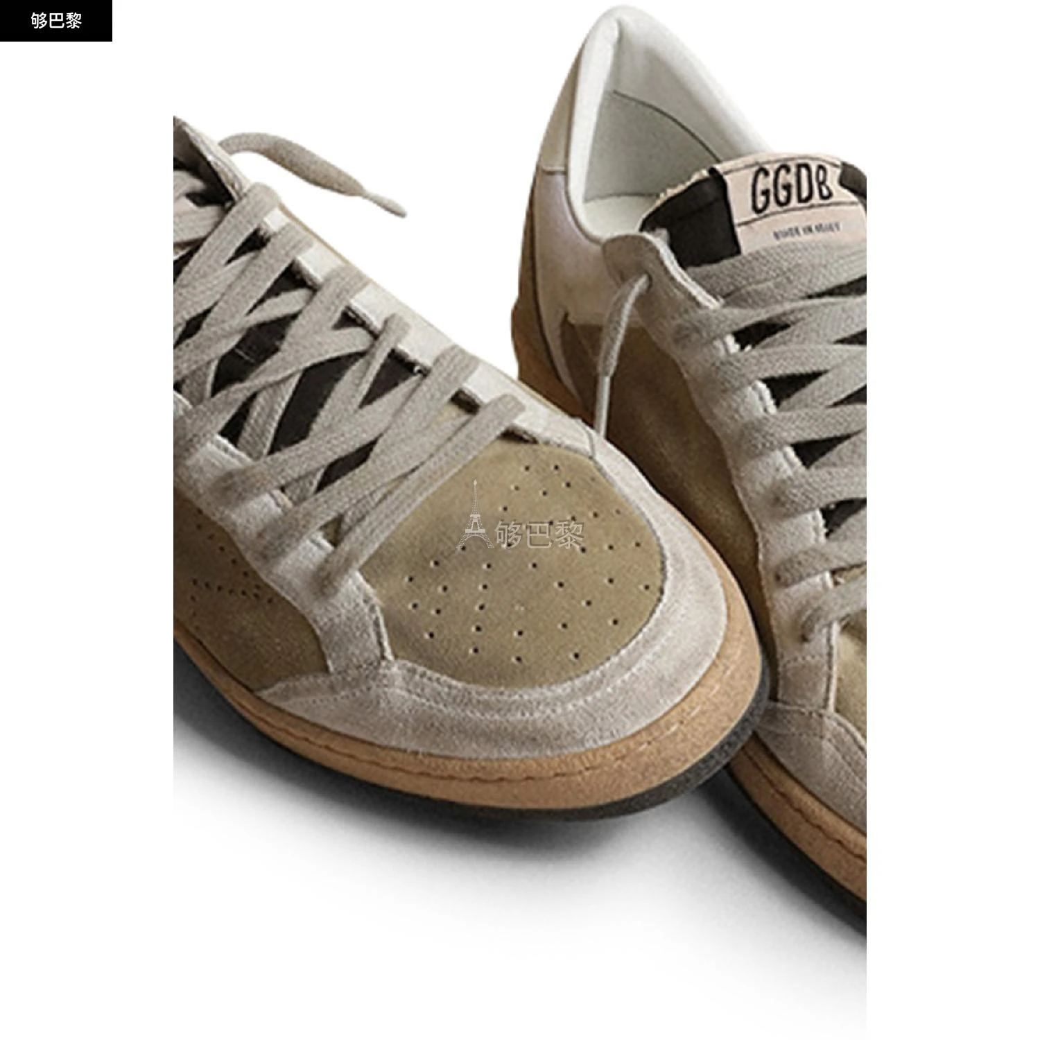 商品Golden Goose|包邮包税【预售7天发货】 GOLDEN GOOSE 23秋冬 男士 休闲运动鞋 Ball Star double quarter skate star 运动鞋 GOGHF9H9BEI,价格¥4455,第6张图片详细描述