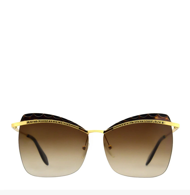 商品[国内直发] Alexander McQueen|Alexander McQueen 亚历山大·麦昆 女士太阳镜 AM0059S-008,价格¥371,第4张图片详细描述