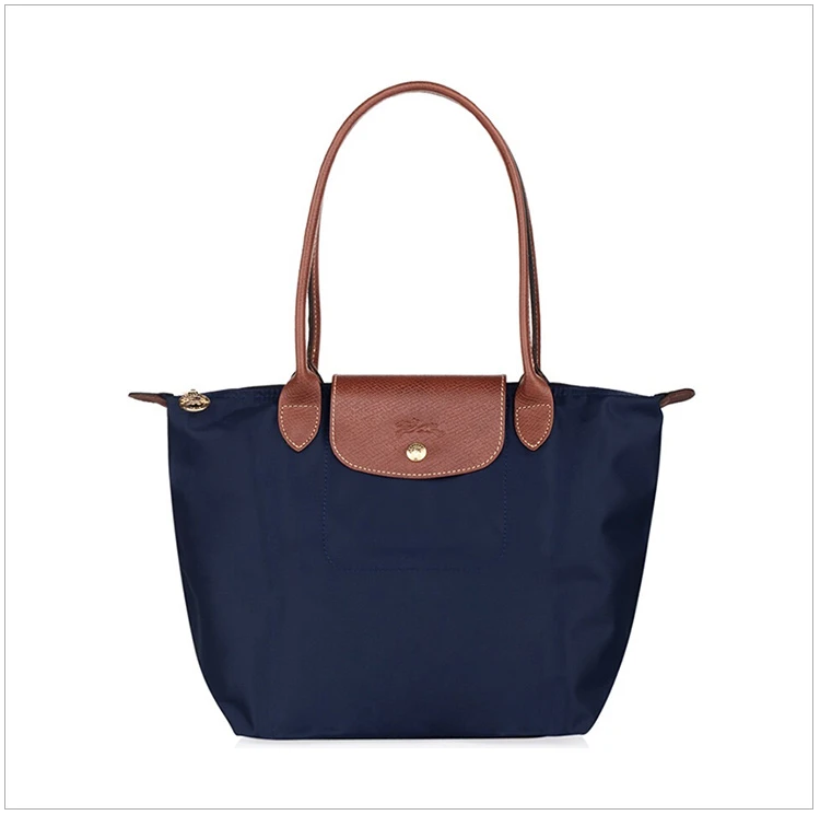 商品Longchamp|Longchamp 珑骧 女��士藏蓝尼龙长柄小号购物袋 2605089556,价格¥742,第6张图片详细描述