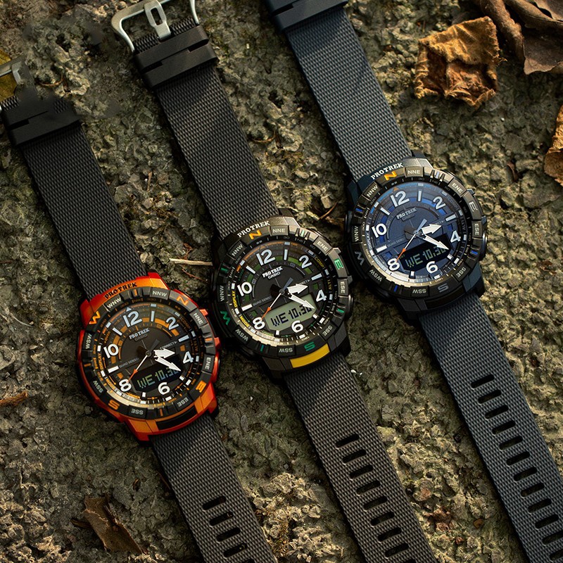 商品[国内直发] Casio|卡西欧高端登山系列PROTREK  PRT-B50-1  100米防水 方位表圈 倒计时 每日闹铃 整点响报 全自动日历 12/24小时时制 耐低温（-10℃） 指针闪避功能,价格¥1582,第3张图片详细描述