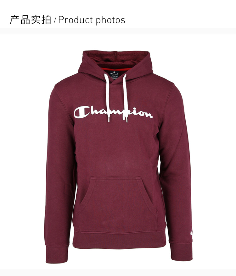 商品CHAMPION|Champion 男士深红色连帽卫衣 212680-VS507,价格¥207,第6张图片详细描述