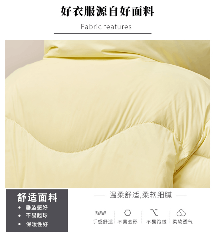 商品[国内直发] ROBINHOOD|罗宾汉立领轻薄时尚羽绒服-R228Y5419-黄色,价格¥282,第7张图片详细描述