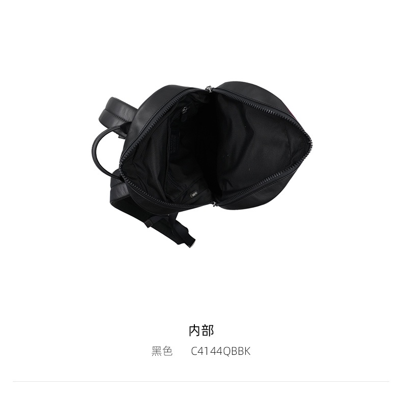 商品Coach|COACH 奥莱款大号男士帆布配皮双肩包 C4144QBBK,价格¥2438,第5张图片详细描述