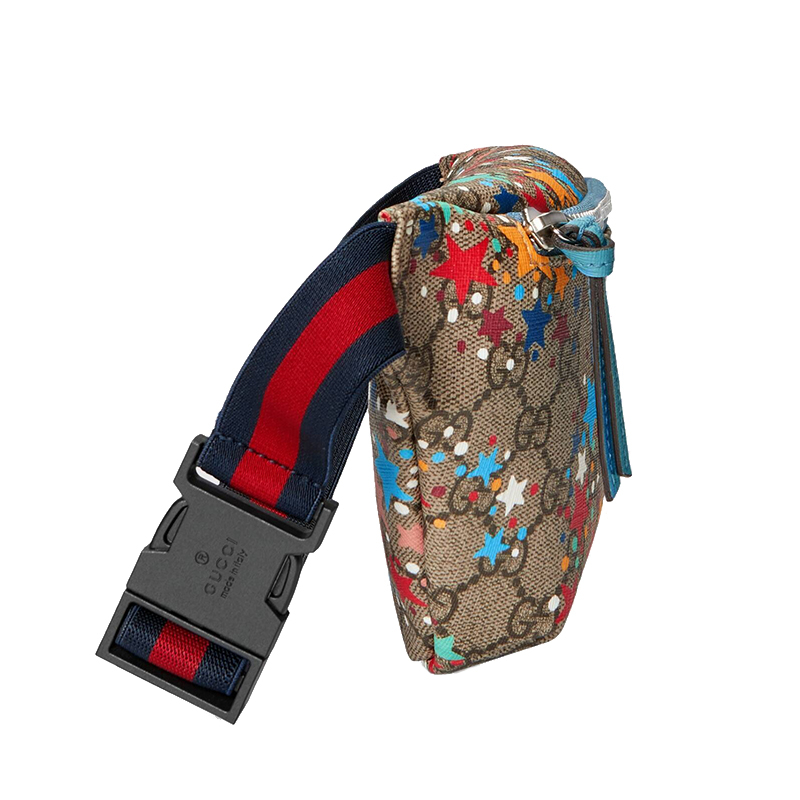商品Gucci|GUCCI/古驰 儿童款GG Supreme帆布饰有GG和星星印花腰包 5020952R7AN8302,价格¥3490,第4张图片详细描述