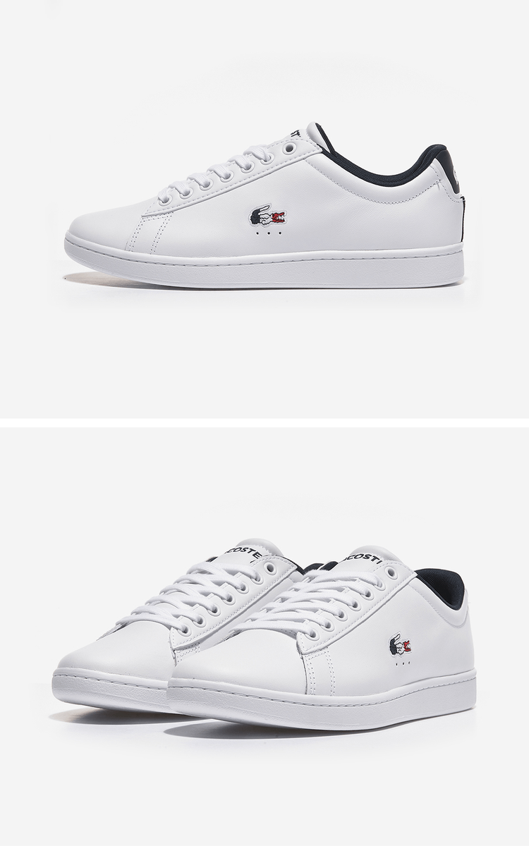 商品Lacoste|【韩国直邮|包邮包税】法国鳄鱼 CARNABY EVO TRI1 男生  运动鞋 SNEAKERS  7-39SMA0033 WHT/NVY/RED,价格¥818,第3张图片详细描述