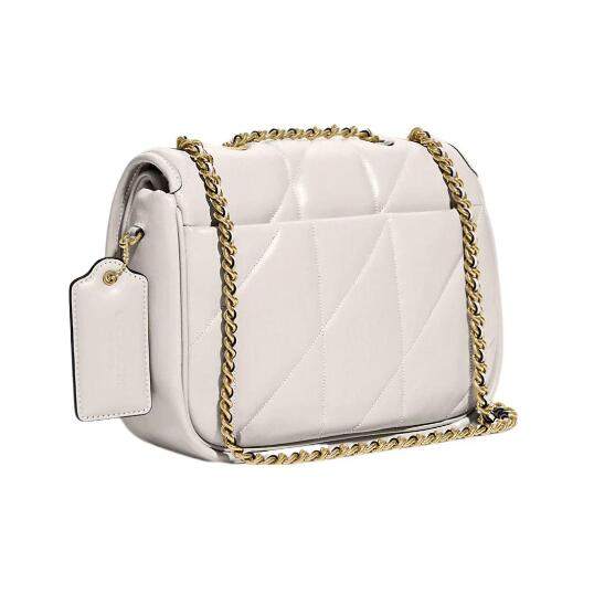 商品[国内直发] Coach|蔻驰女包奢侈品女士专柜款中号单肩斜跨包粉白色羊皮革配牛皮革C8560 B4/HA,价格¥2982,第5张图片详细描述
