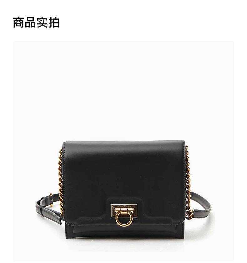 商品[国内直发] Salvatore Ferragamo|SALVATORE FERRAGAMO 黑色女士斜挎包 21-I163-730349,价格¥8879,第2张图片详细描述