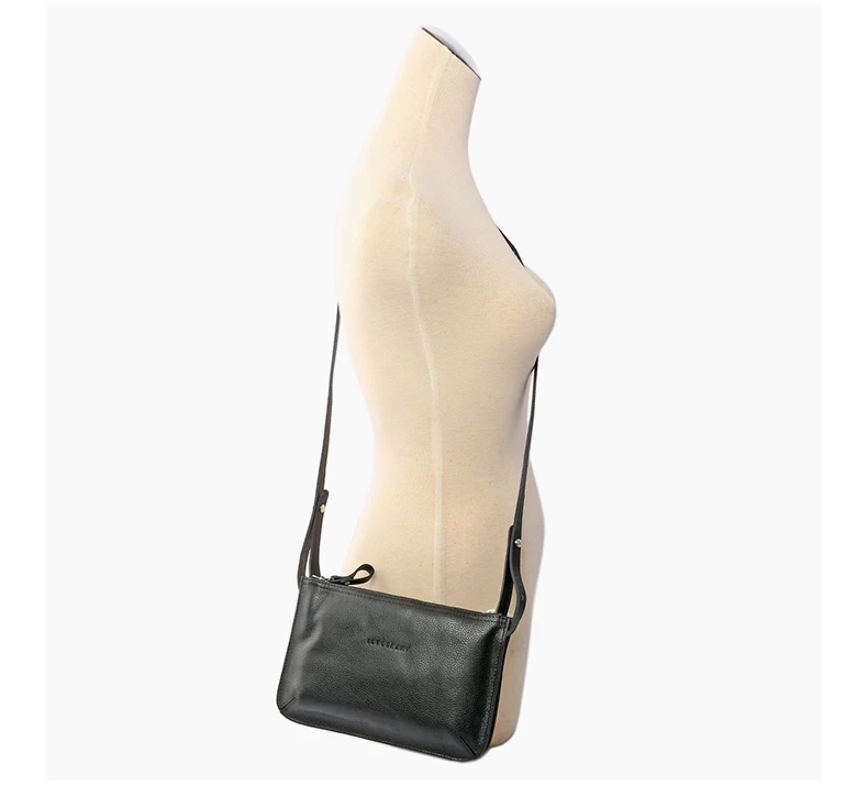 商品Longchamp|LONGCHAMP 女士黑色牛皮斜挎包 2072021047,价格¥1709,第2张图片详细描述