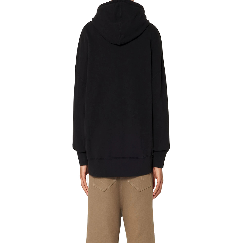 商品AMI|Ami 22年秋冬新款 男士黑色系刺绣大LOGO连帽卫衣USW203.731001,价格¥2919,第6张图片详细描述