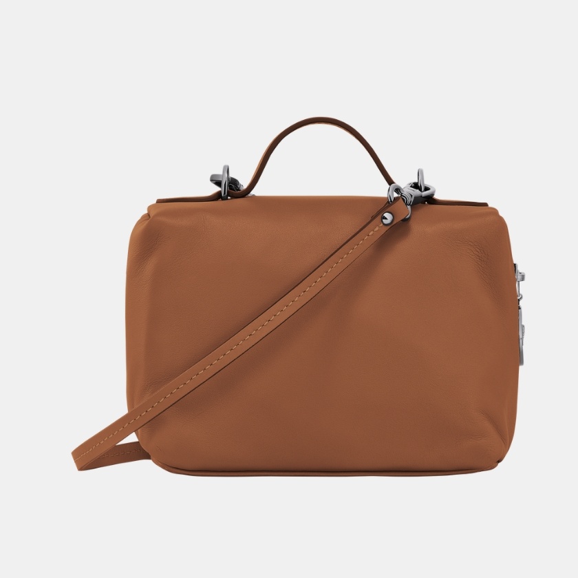 商品Longchamp|珑骧女士皮革单肩斜挎包迷你棕色（香港仓发货）,价格¥2578,第4张图片详细描述