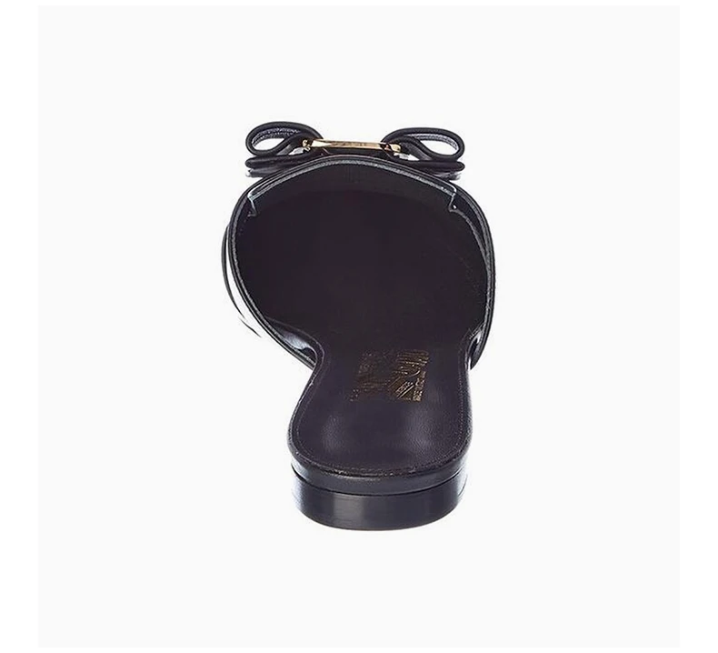 商品[国内直发] Salvatore Ferragamo|Salvatore Ferragamo 菲拉格慕 女士黑色牛皮拖鞋 01-P963-715346,价格¥3339,第6张图片详细描述