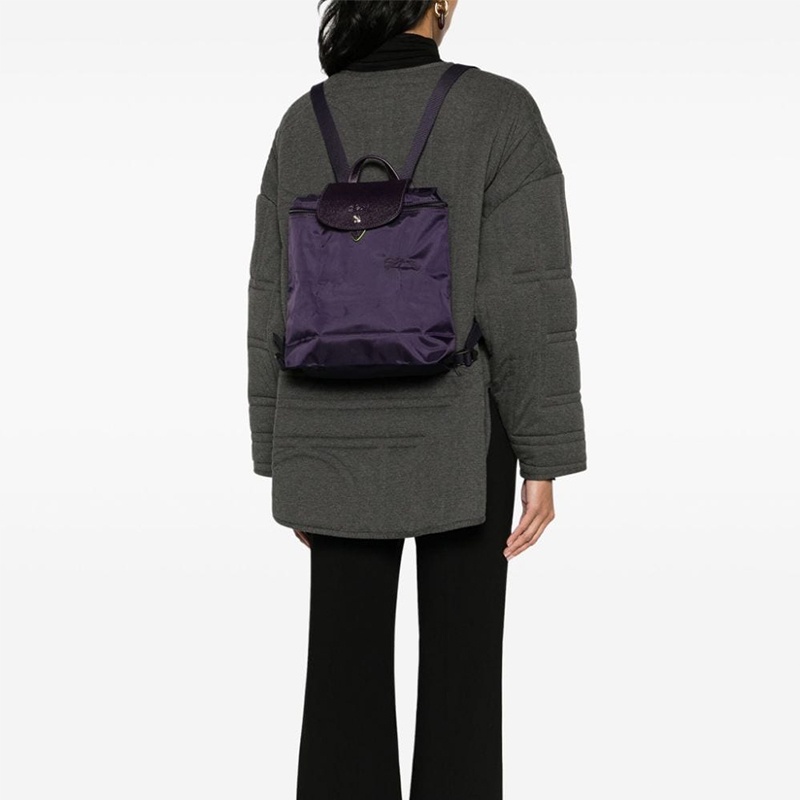 商品Longchamp|珑骧 23新款 LE PLIAGE女士中号帆布背包（两色可选）,价格¥1450,第4张图片详细描述