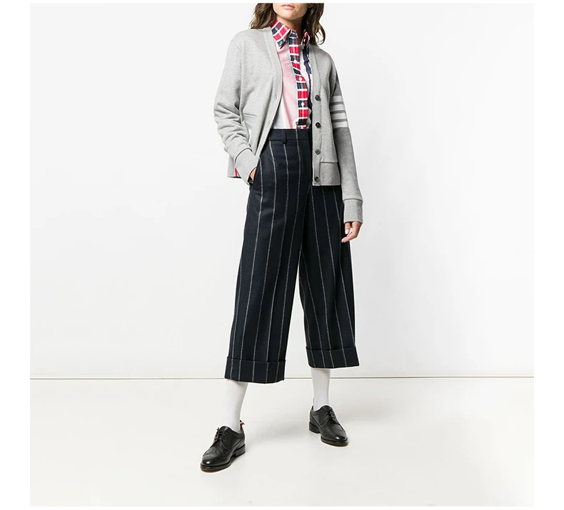 商品Thom Browne|THOM BROWNE 灰色女士针织衫/毛衣 FJT069A-00535-055,价格¥4285,第7张图片详细描述