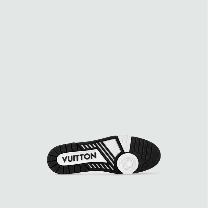 商品Louis Vuitton|【预售十天】路易威登 男士黑色/白色牛仔布休闲运动鞋 1ABODJ,价格¥10540,第4张图片详细描述