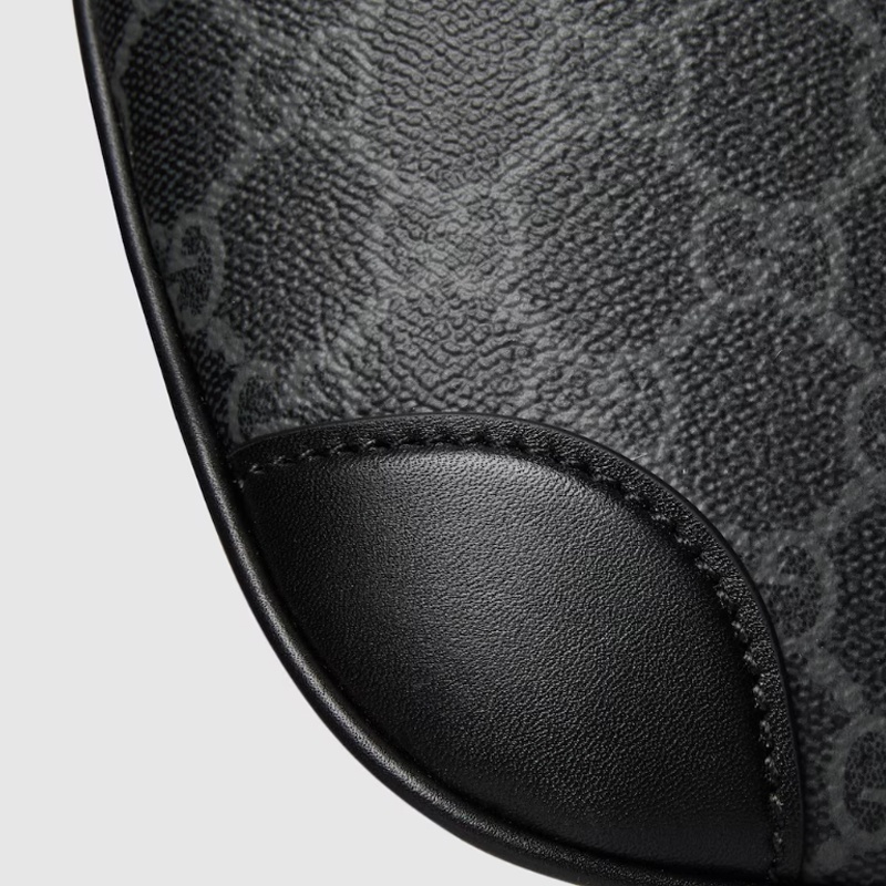 商品Gucci|古驰男士黑色皮革Emblem小号腰包 821165FAED91000,价格¥9388,第16张图片详细描述