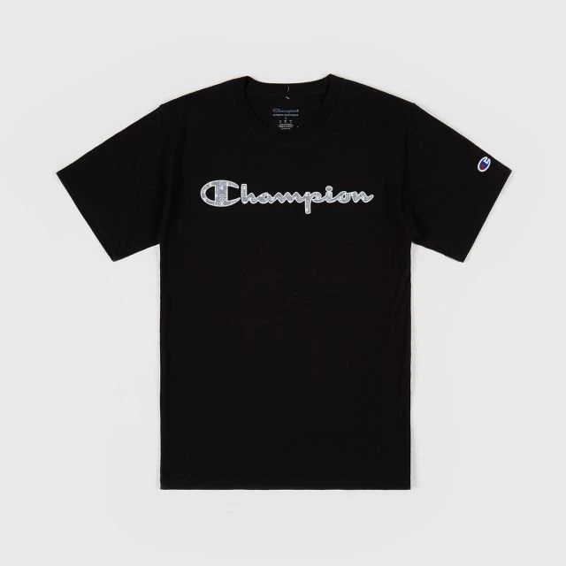 商品[国内直发] CHAMPION|Champion 男士草写logo短袖T恤 athletics线 GT23H-586559-003,价格¥115,第1张图片详细描述