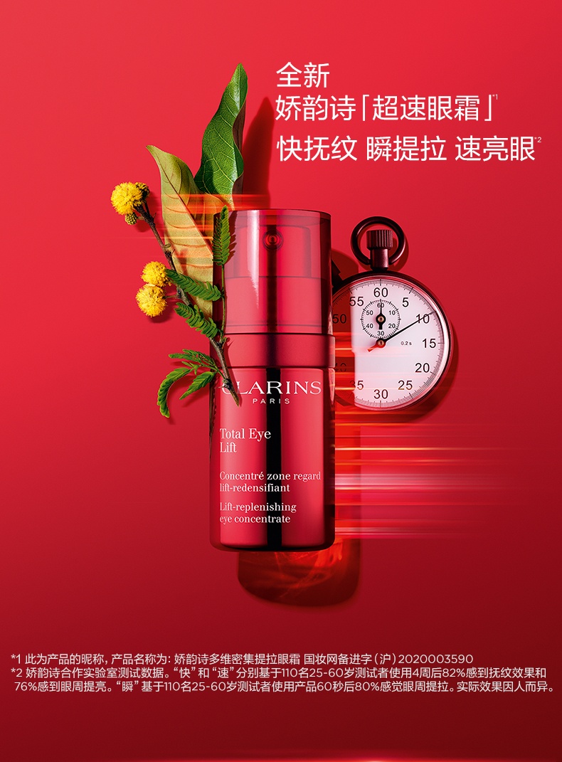 商品Clarins|Clarins娇韵诗多维密集提拉超速眼霜15ml 娇韵诗超速眼霜,价格¥405,第1张图片详细描述