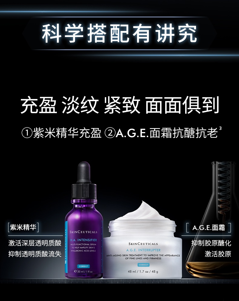 商品【原封正品】 SkinCeuticals|修丽可 AGE紧致塑颜面霜 4ml*3 玻色因淡纹抗初老 抗糖修护,价格¥288,第13张图片详细描述