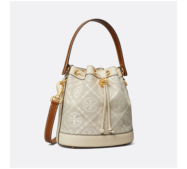 商品Tory Burch|TORY BURCH 白色女士水桶包 150492-254,价格¥2580,第5张图片详细描述