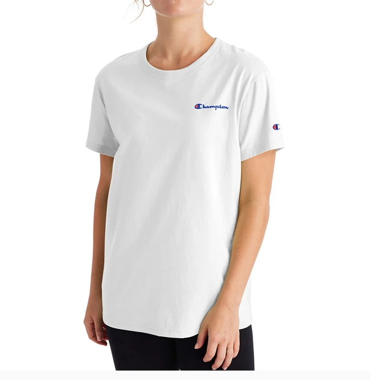 商品CHAMPION|Champion 女士白色圆领刺绣T恤 GT949-Y08160-100,价格¥139,第5张图片详细描述