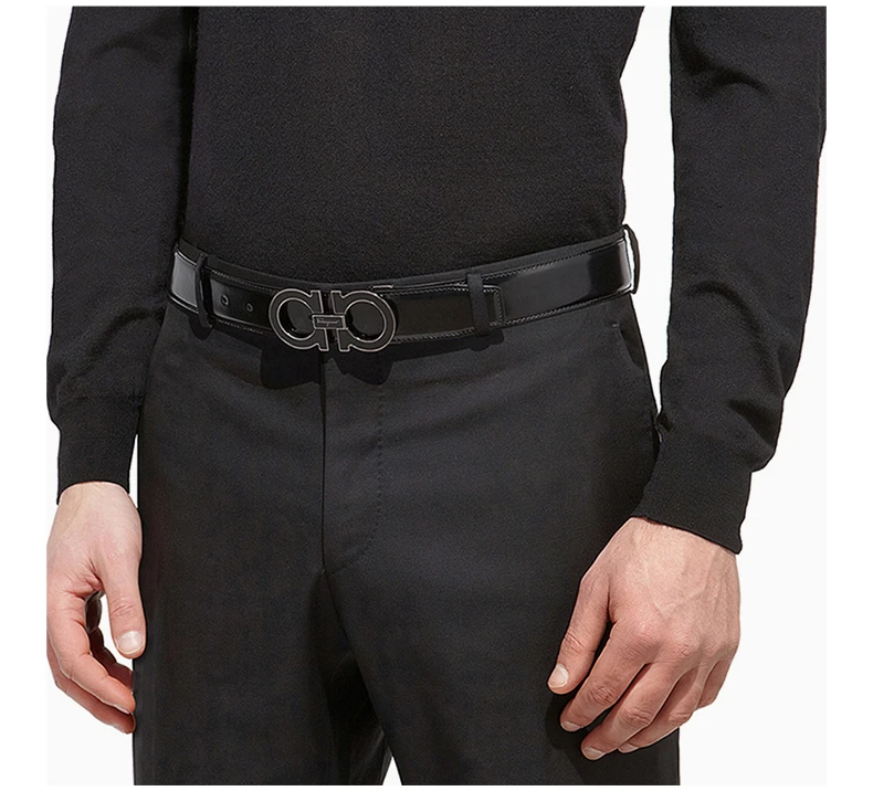商品[国内直发] Salvatore Ferragamo|SALVATORE FERRAGAMO 黑色男士腰带 67-9750-671502,价格¥2660,第8张图片详细描述