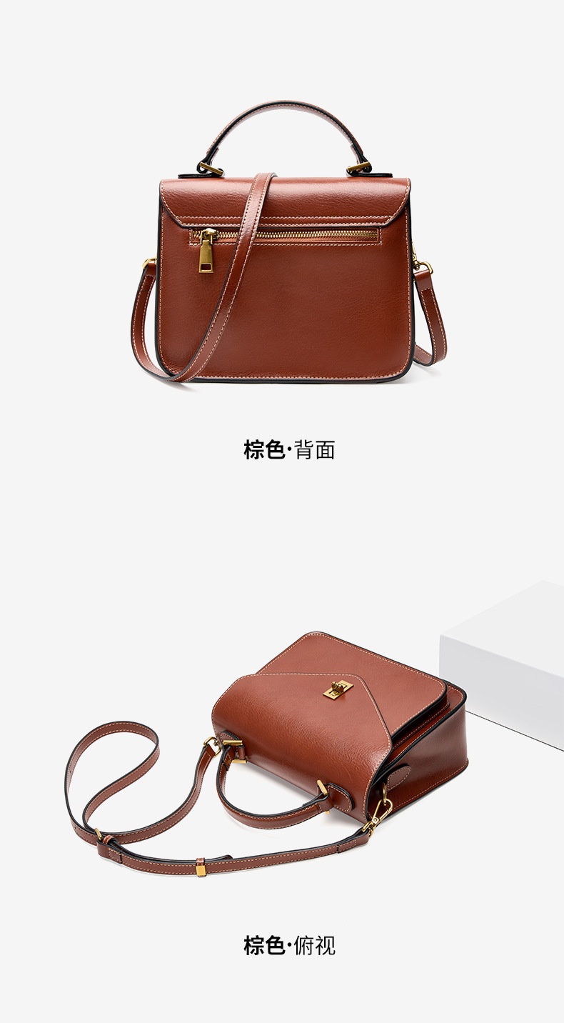 商品[国内直发] GLENVINTEN|格岚云顿真皮植鞣牛皮新款高级简约时尚气质女包手提单肩斜挎邮差包,价格¥457,第20张图片详细描述