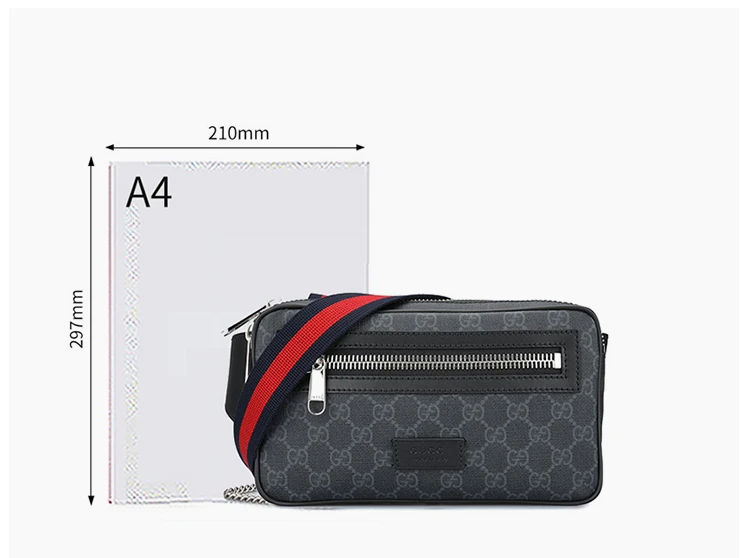 商品[国内直发] Gucci|GUCCI 拼色男士腰包 474293-K9RRN-1095,价格¥8417,第8张图片详细描述