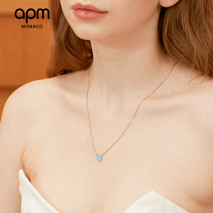 商品[国内直发] apm Monaco|apm MONACO 红色爱心可调节女项链锁骨链时尚饰品简约气质颈链 PC5795XCOR,价格¥791,第6张图片详细描述